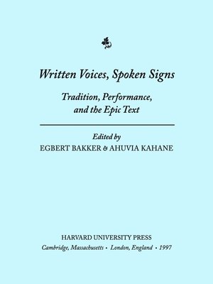 cover image of Written Voices, Spoken Signs
